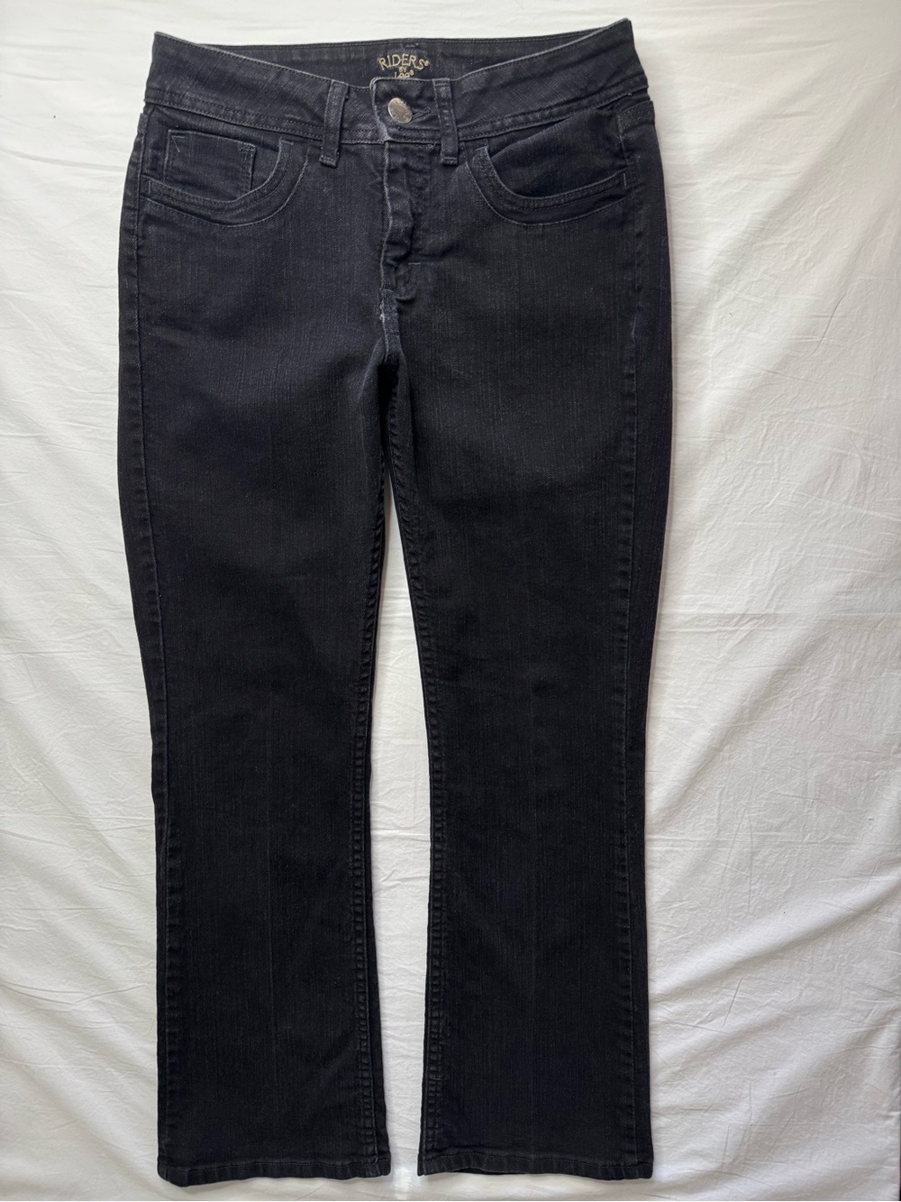 Riders by Lee - Y2k Women's Black Stretch Bootcut Jeans